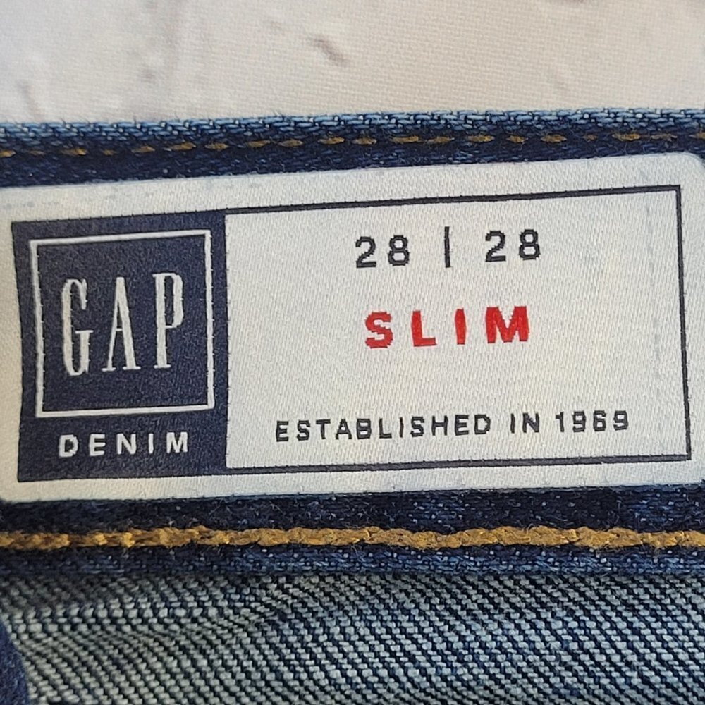 ✅ Gap Woman’s Blue jeans slim size 28 - Picture 9 of 12